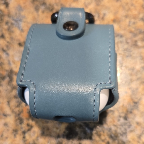 Coach Teal Leather Earbud Pouch - Picture 3 of 8